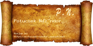 Potucsek Nándor névjegykártya