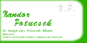 nandor potucsek business card
